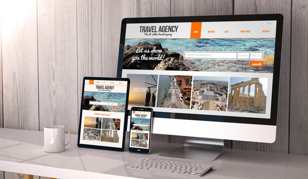 devices responsive on workspace travel agency online