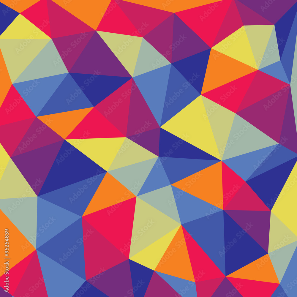 Aufkleber polygonal abstract background - colored vector pattern.