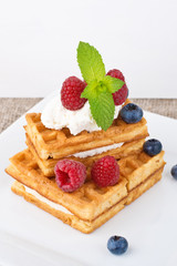 waffles with berries