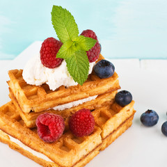 waffles with berries