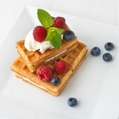 waffles with berries
