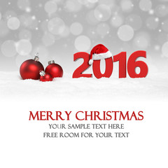 Fototapeta na wymiar Weihnachtlicher Hintergrund mit 2016