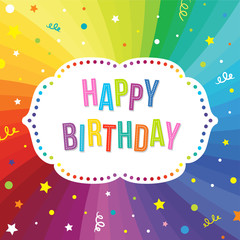 Happy Birthday Greeting Card.
