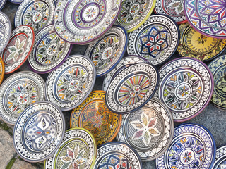 Sale of ceramic, typical of Morocco.