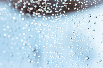 Abstract background, Blur water drops and light on glass backgro