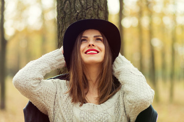 Girl walking in the park