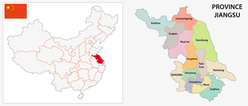 jiangsu province administrative map