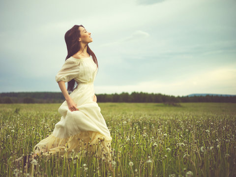 Beautiful Woman In Field