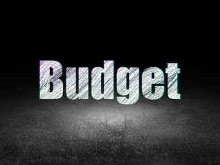 Fototapeta na wymiar Money concept: Budget in grunge dark room