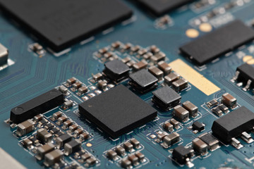 A chip on the motherboard dismantled.