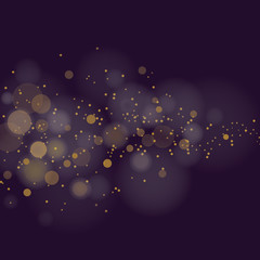 Obraz premium vector glittering stars on bokeh background