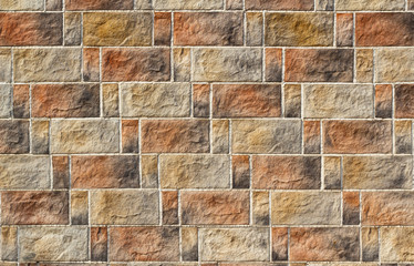 The texture of the decorative stone.