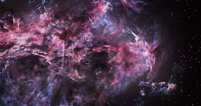 3D Space Flight Around Massive Gargantuan Nebula