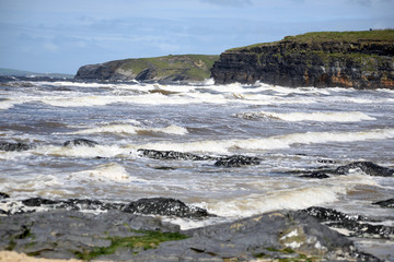 storm waves and cliffs on the wild atlantic way