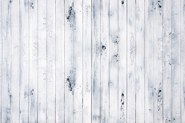 Background of old worn boards white.