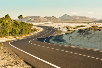 Corralejo Dunes in Fuerteventura - obrazy, fototapety, plakaty