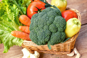 Fresh organic vegetables