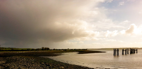 Fototapeta premium Abendlicher River Shannon