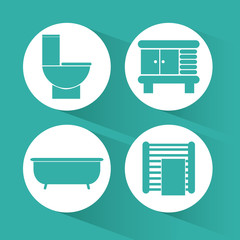 Bathroom icons design 