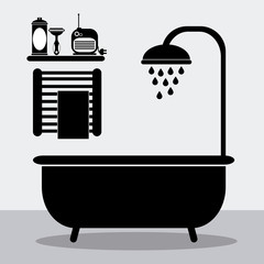 Bathroom icons design 