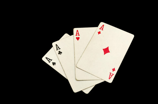 combination of poker playing cards, chips and dollar