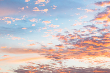 Nature cloudscape with red sky and storm cloud