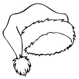 "Weihnachtsmütze Ausmalvorlage " Stockfotos und lizenzfreie Vektoren