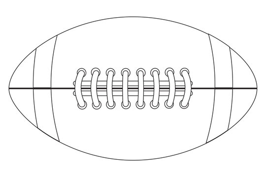American football ball. 