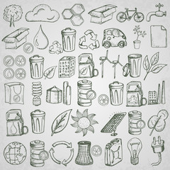 Ecology icons set. 