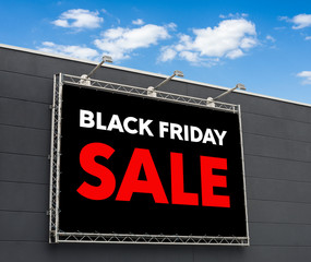 Black Friday Sale written on a billboard