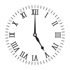 Vintage Roman numeral clock.