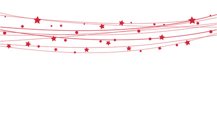 Red Stars Background Element long