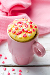  mug cake prepared in microwave