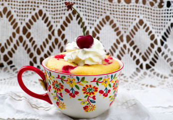  mug cake prepared in microwave