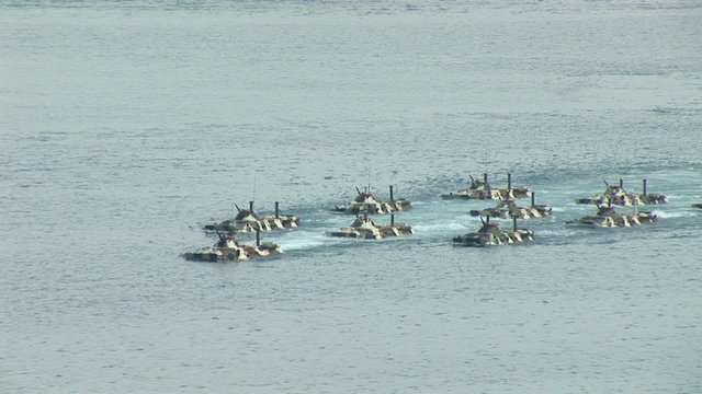 Russian amphibious assault landing