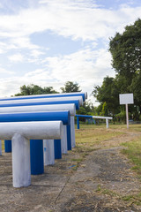 obstacle in health park During the summer