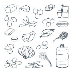 Good food doodle set various products