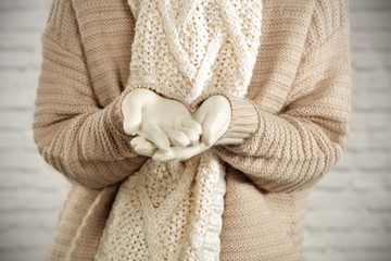 xmas time and gloves 