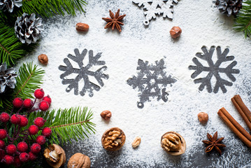 Baking christmas background