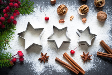 Baking christmas background