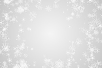 White snowflake design on grey