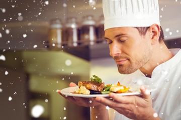 Composite image of snow