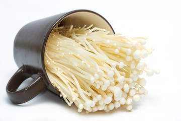 Enoki mushroom, Golden needle mushroom group of golden needle Mu