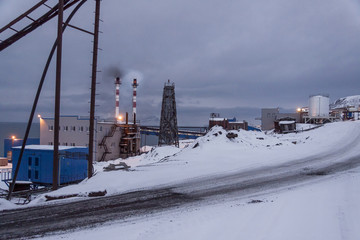 Power station in Barentsburg - Russian village on Spitsbergen