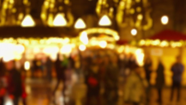 Abstract Defocused Christmas Background with Sparkling Lights