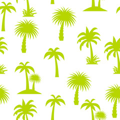 Obraz premium Palm Tree Seamless Pattern Vector Illustration