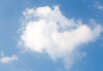 Abstract shape clouds in clear blue sky