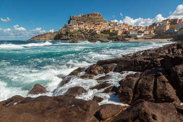 Fototapeta na wymiar Castelsardo on northern coast of Sardinia