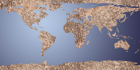 dry earth displayed as a 2d map