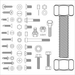 Screw and nuts set